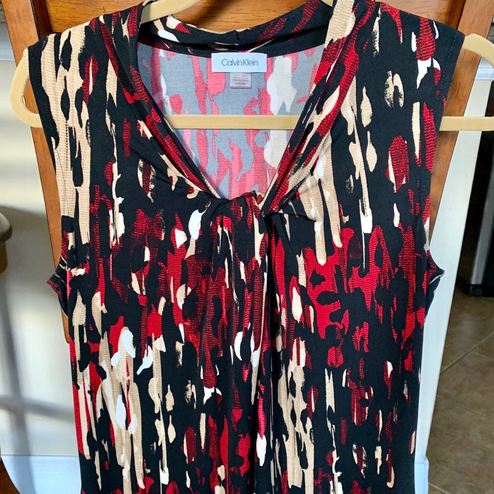 Calvin Klein Front Knotted Blouse